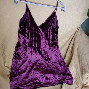 Pacsun Kendall & Kylie burgandy velvet mini dress